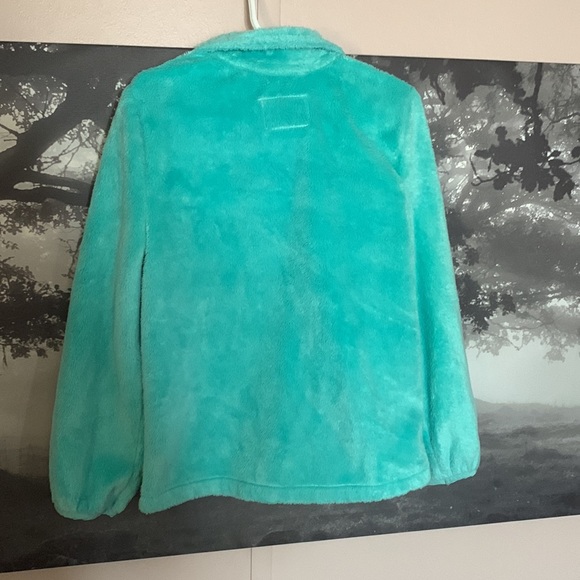 Children’s Place aqua/teal fleece coat - Picture 4 of 4